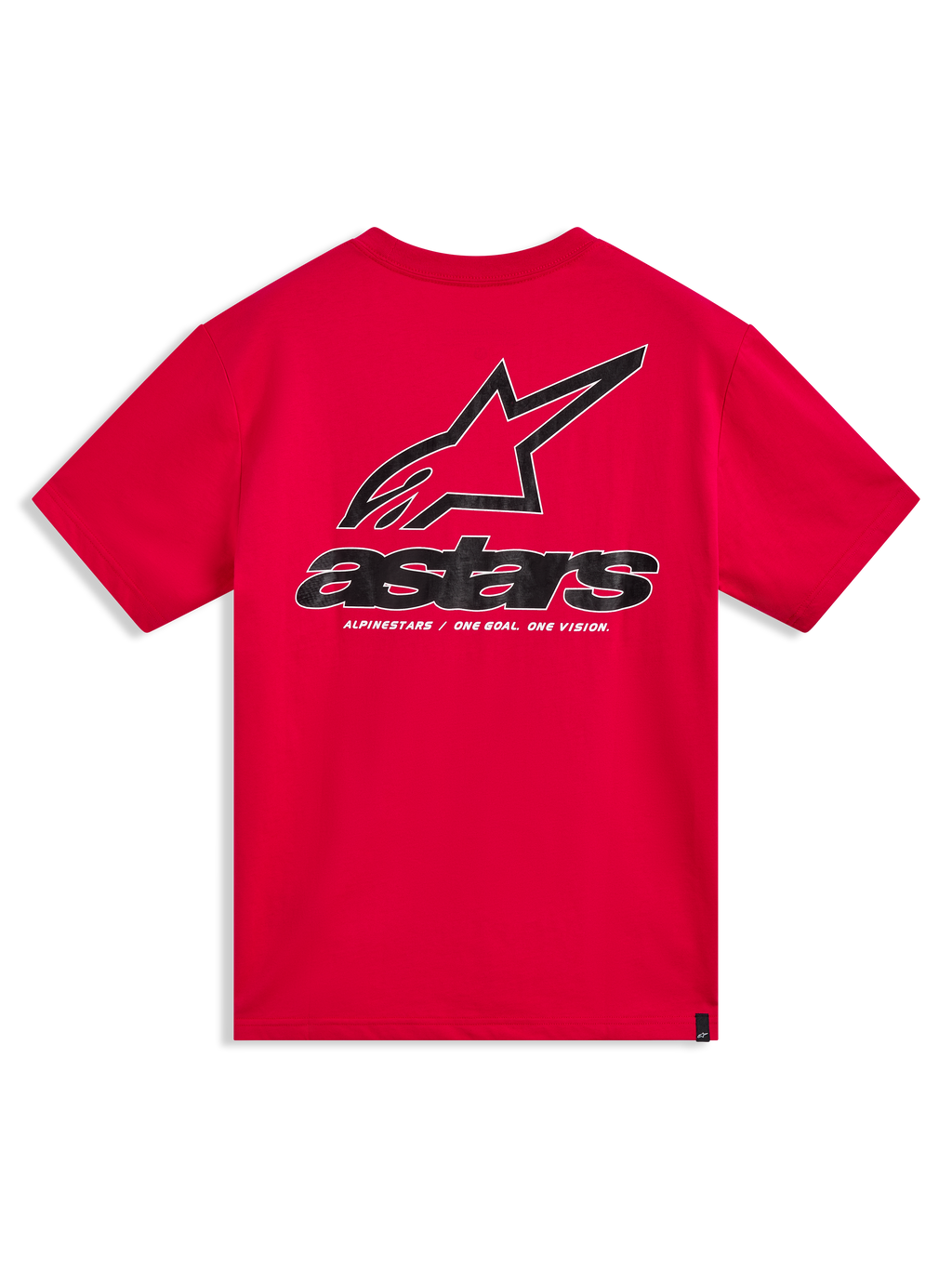 Alpinestars Lineout CSF Tee, Red Short Sleeve Sportswear T-Shirt featuring a large Astars back logo graphic.