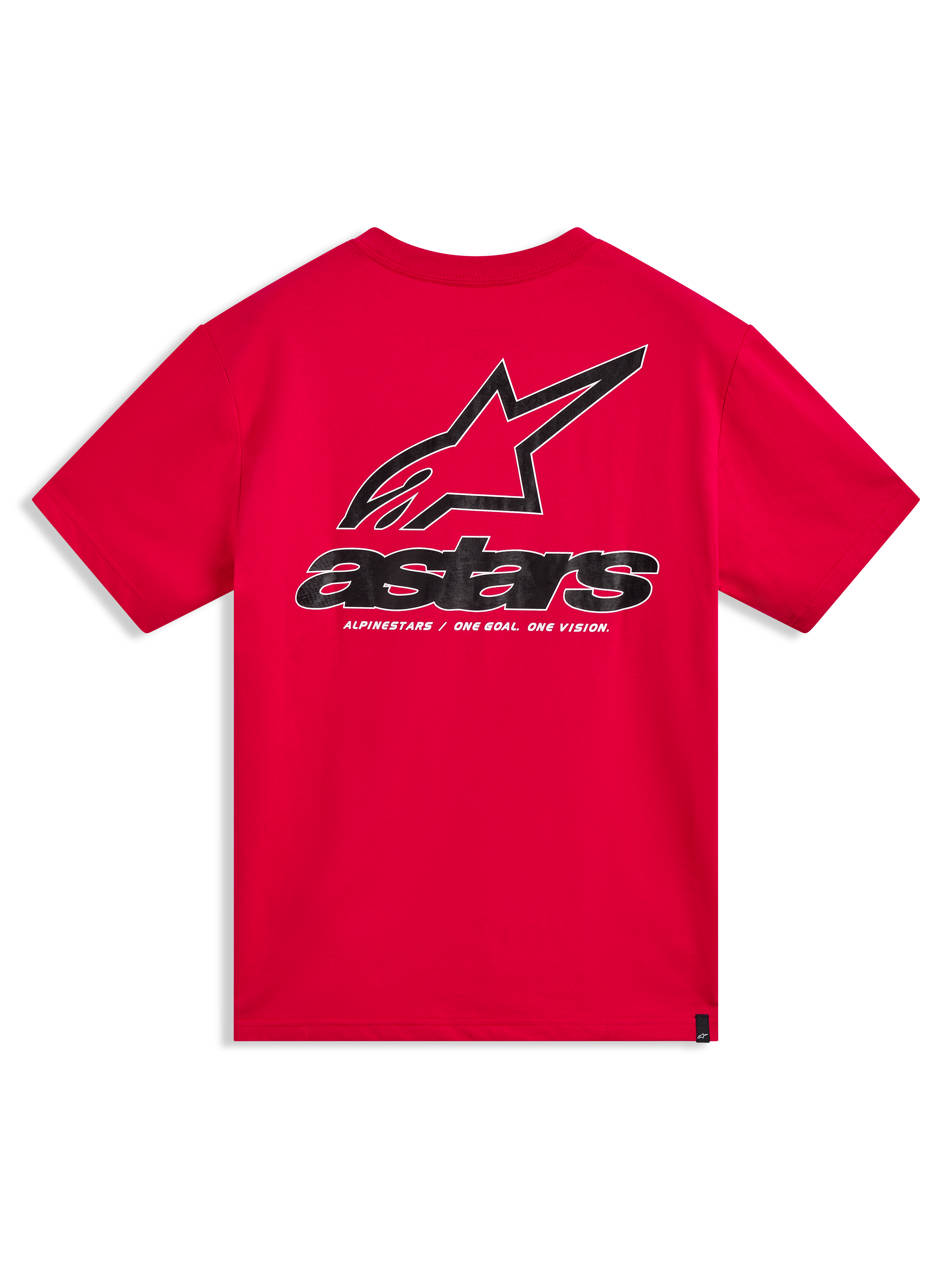 Alpinestars Lineout CSF Tee, Red Short Sleeve Sportswear T-Shirt featuring a large Astars back logo graphic.