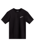 Alpinestars Combo Back CSF Short Sleeve Tee, black casual sportswear shirt featuring a small white logo on the chest.