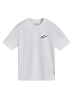 Alpinestars Combo Back CSF Tee, short sleeve sportswear in white featuring a black chest logo graphic.