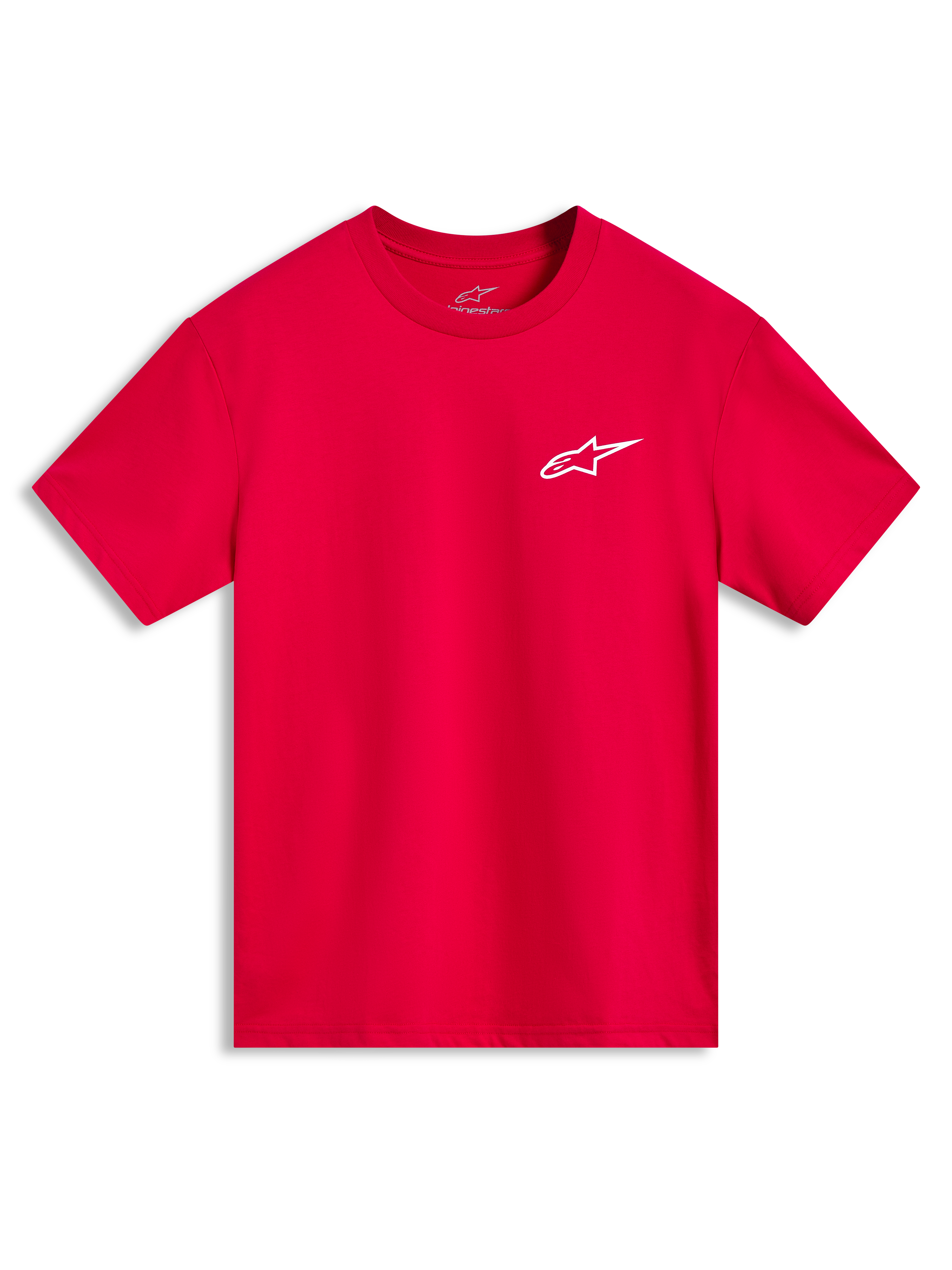 Alpinestars Combo Back CSF Tee, red short-sleeve sportswear t-shirt with a white chest logo.