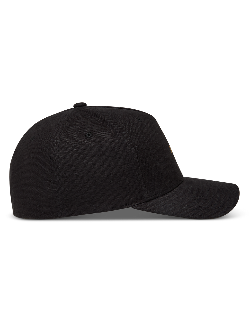 Alpinestars County Canvas Hat in Black, a lifestyle cap with curved bill and structured crown in Oxford peached fabric.