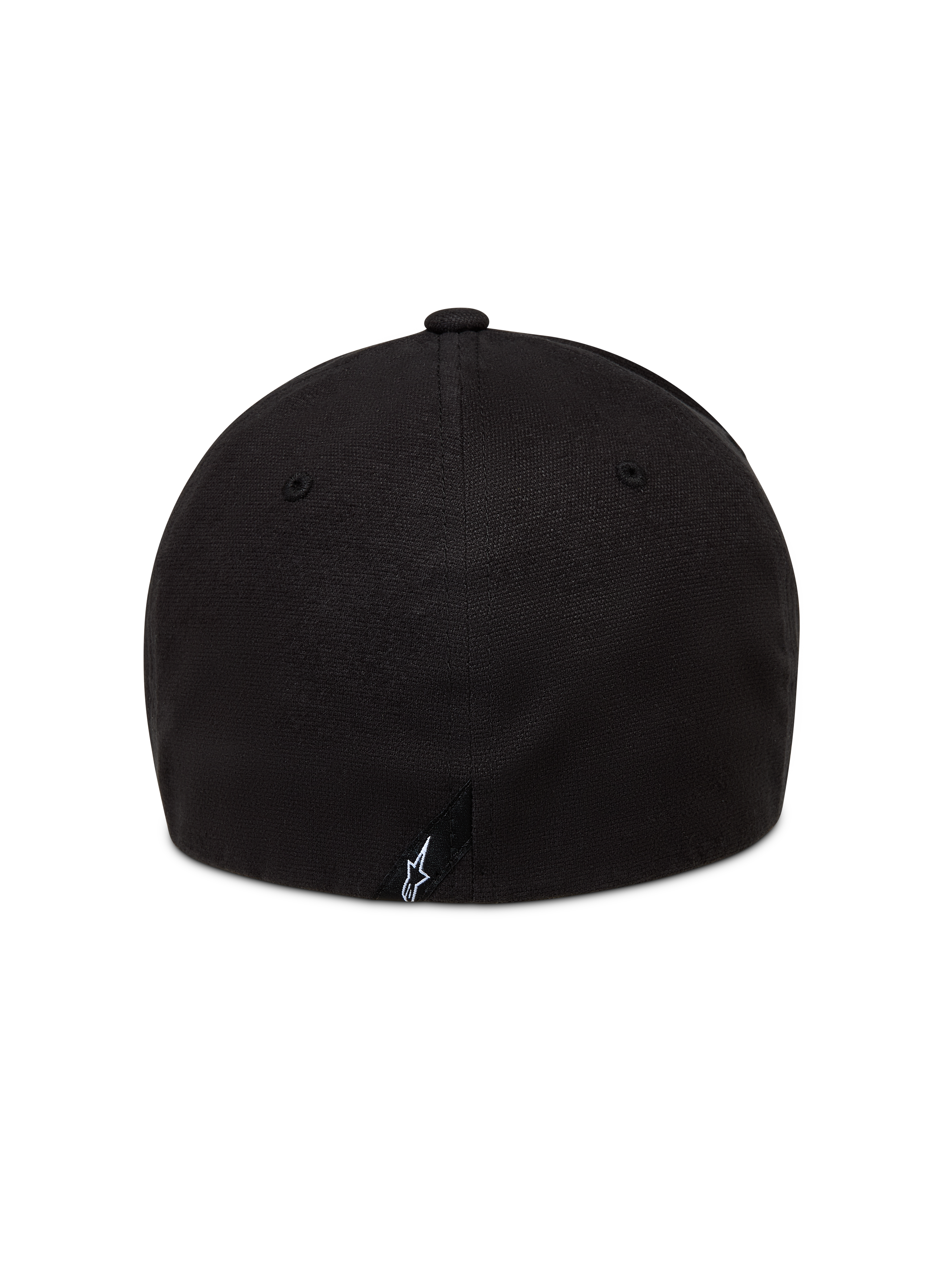 Alpinestars County Canvas Hat in Black, flex back sportswear cap featuring a structured crown and small rear logo embroidery.