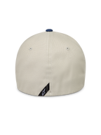 Alpinestars County Canvas Hat, Sand and Blue sportswear cap, back view showing the flex back and peached fabric texture.