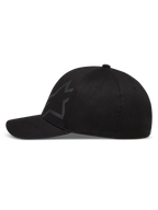 Alpinestars Maze Hat, Sportswear Curved Bill Cap, Black, Twill fabric featuring a textured Astars logo and structured crown.