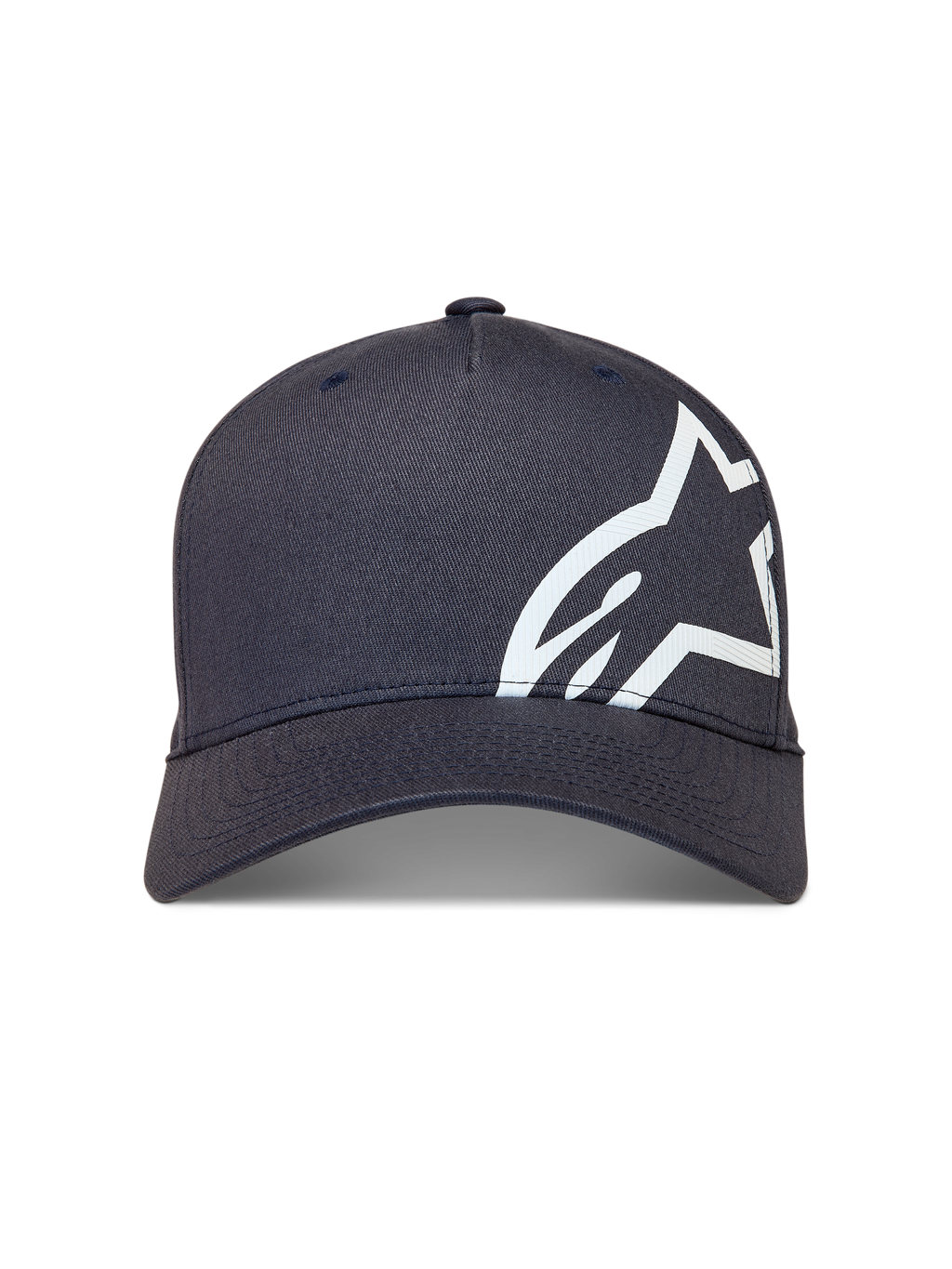 Alpinestars Maze Hat, Dark Grey Sportswear Baseball Cap, featuring a curved bill and large white textured Astars logo.