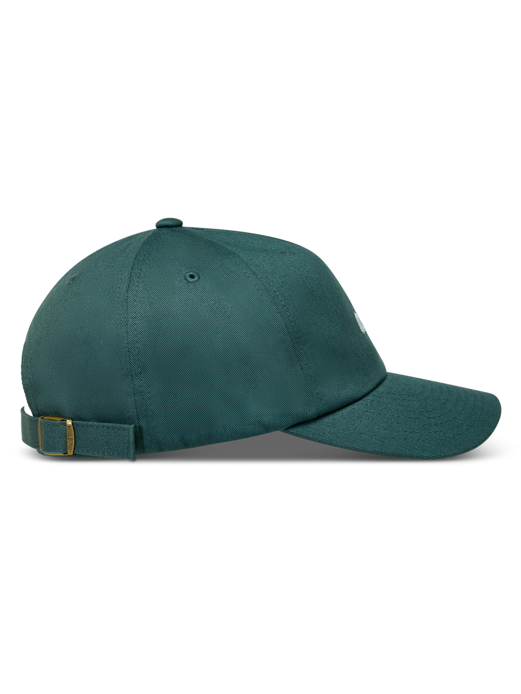 Alpinestars Explorer Strapback Hat, Green Sportswear Cap, side view with curved bill and adjustable strap with metal buckle.