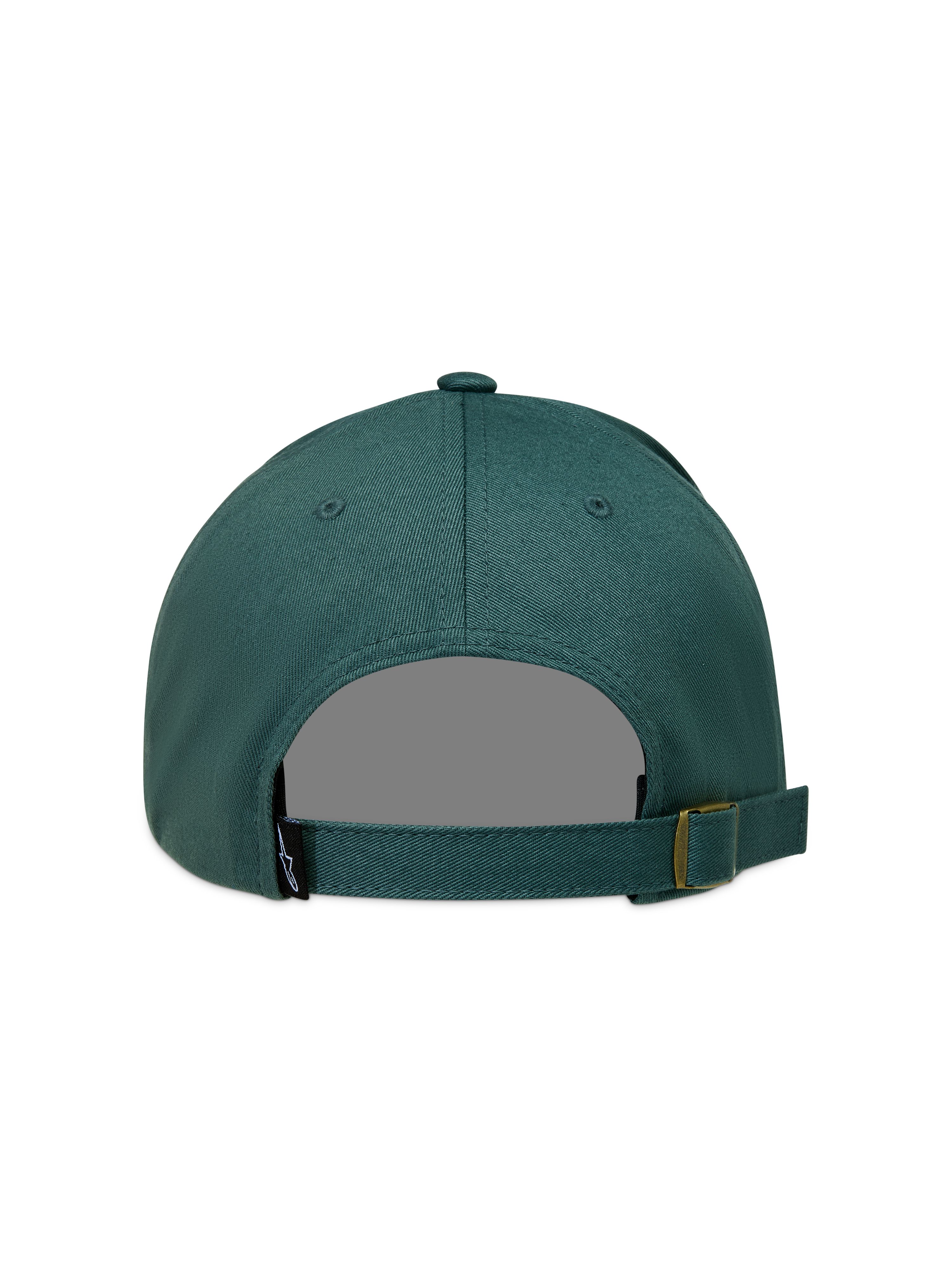 Alpinestars Explorer Strapback Hat, Sportswear Cap, Green, Twill fabric with adjustable rear strap and small logo tag.