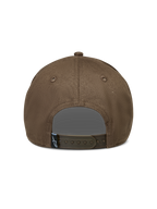 Alpinestars Acme Snapback Hat, Walnut Brown Sportswear Cap, back view featuring an adjustable snap closure and logo label.
