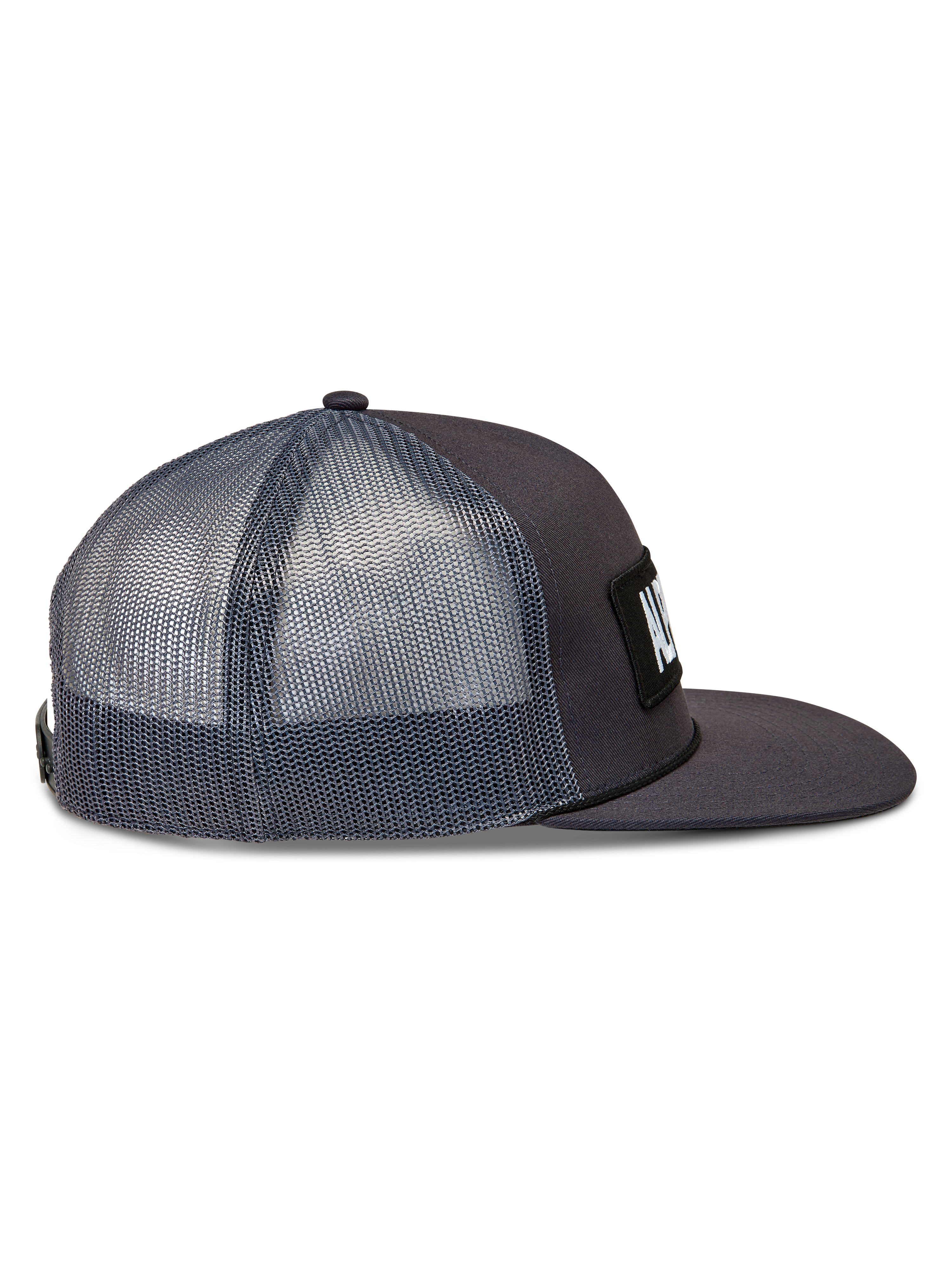 Alpinestars Ten Trucker Hat, Dark Grey casual sportswear cap with breathable mesh back, flat bill, and structured crown.