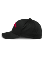 Alpinestars Arcstars Hat, Black Baseball Cap, Side Profile, Curved Bill and Structured Crown, Featuring Red 3D Embroidered Logo, Casual Sportswear