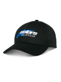 Alpinestars Profile Hat, Black Baseball Cap, Blue and White Astars Racewear Embroidery, Structured Crown with Curved Bill, Casual Motorsports Headwear