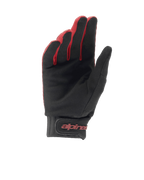 Alpinestars Women Stella A-Dura Gloves, Mountain Bike Gloves, Burgundy and Black, palm view showing synthetic suede grip, neoprene cuff with hook and loop closure, red alpinestars logo
