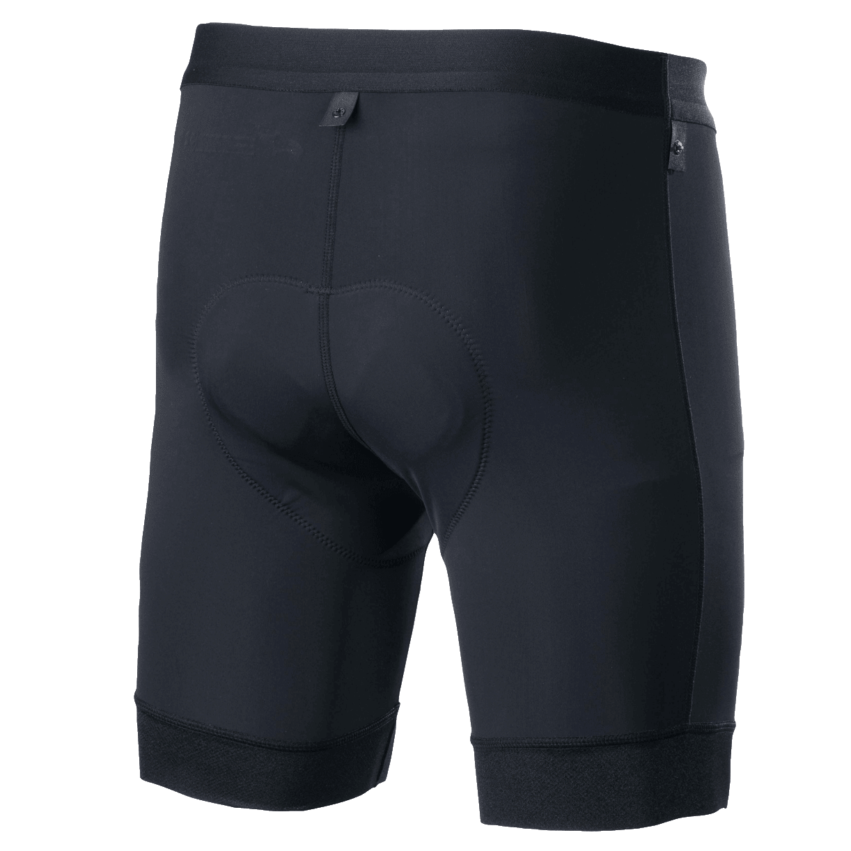 Alpinestars Alps Inner Shorts, Cycling Liner Shorts, Black, rear view featuring integrated chamois padded liner, elasticated waistband, and ergonomic compression fit for mountain biking