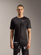 A-Dura Ride Shorts in Black Camo, durable MTB shorts featuring a rugged pattern, shown on a model.