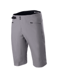 Alpinestars A-Dura Shorts, MTB Shorts, Dark Gray, knee-length design with double snap waist closure and adjustable side cinch, zippered pockets, technical 2-way stretch fabric for mountain biking