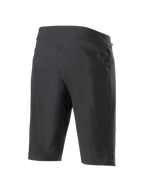 Alpinestars A-Dura Liner Shorts, Black MTB Shorts, rear three-quarter view, featuring a zippered side pocket, durable stretch fabric, and a streamlined athletic design for off-road cycling