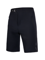 Black Youth A-Dura Ride Shorts with ratchet waist closure and zippered pockets for mountain bike durability.