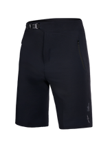Black Youth A-Dura Ride Shorts with ratchet waist closure and zippered pockets for mountain bike durability.