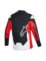 A-Dura Race Long Sleeve Jersey, red and black back view featuring white Astars logo and Alpinestars sleeve branding.