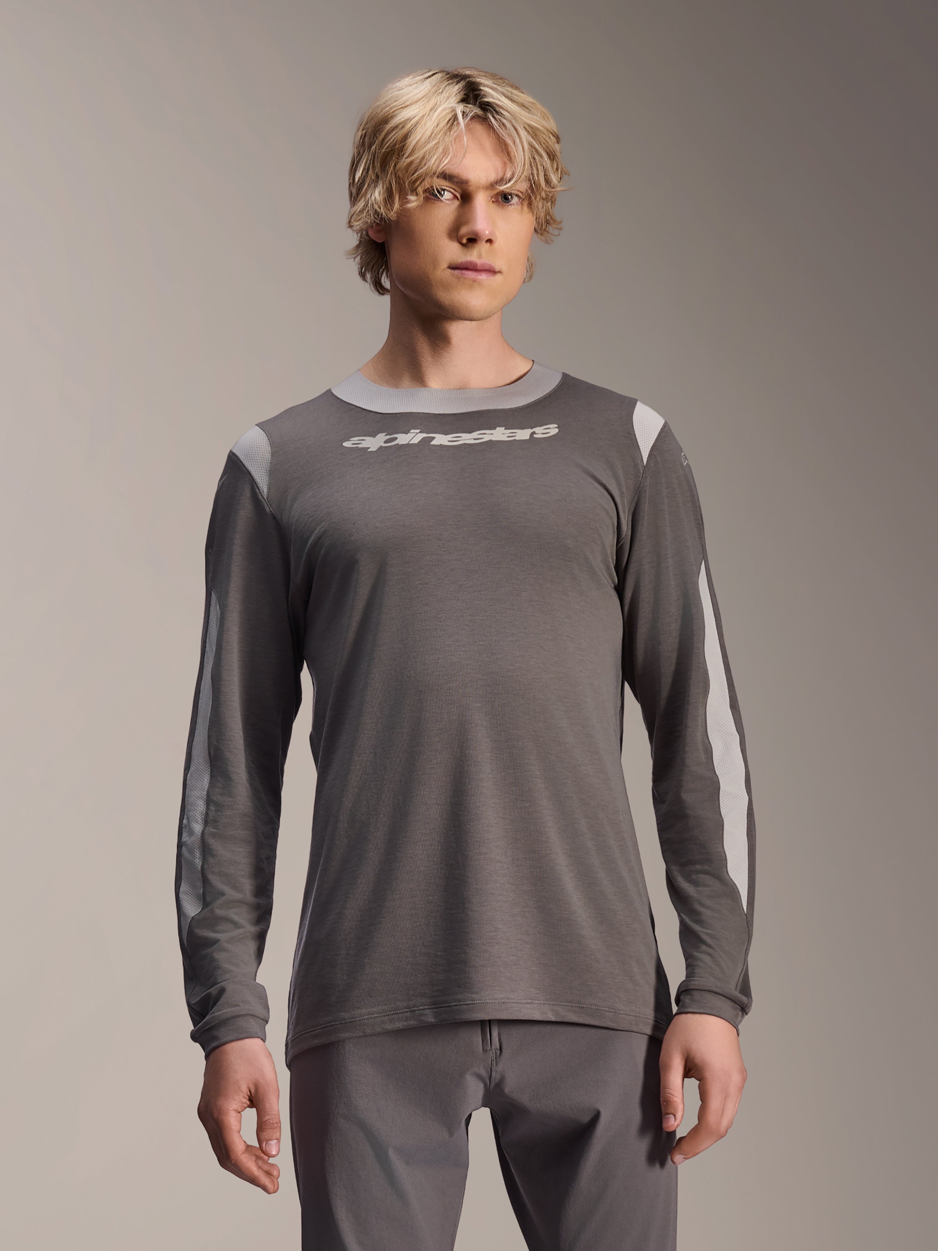 A-Dura Dri Wool - Gray Cycling Jersey | Alpinestars®