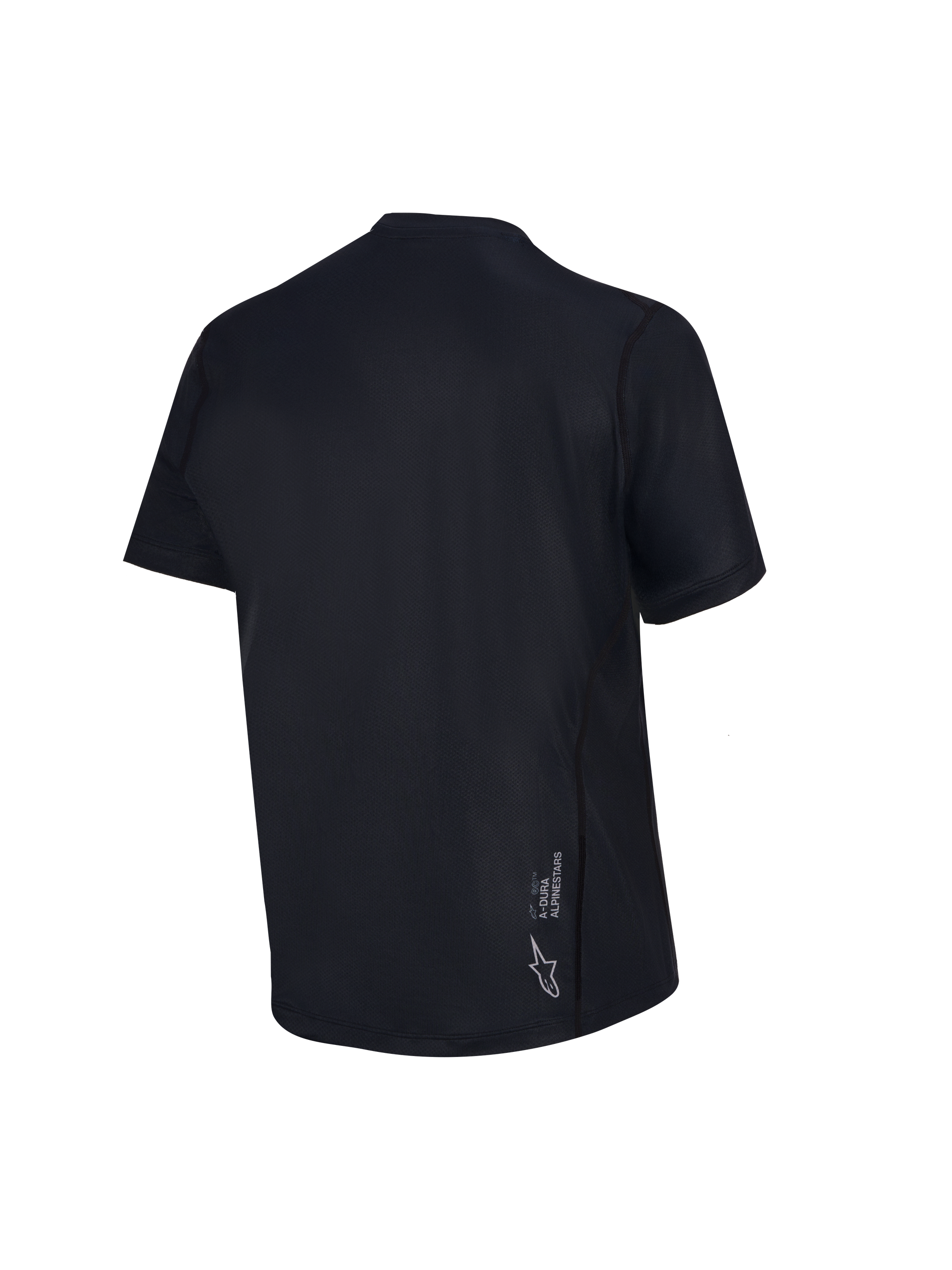 Women's Stella A-Dura Ride Jersey in black, rear view of short-sleeve MTB jersey featuring a white Astars logo.