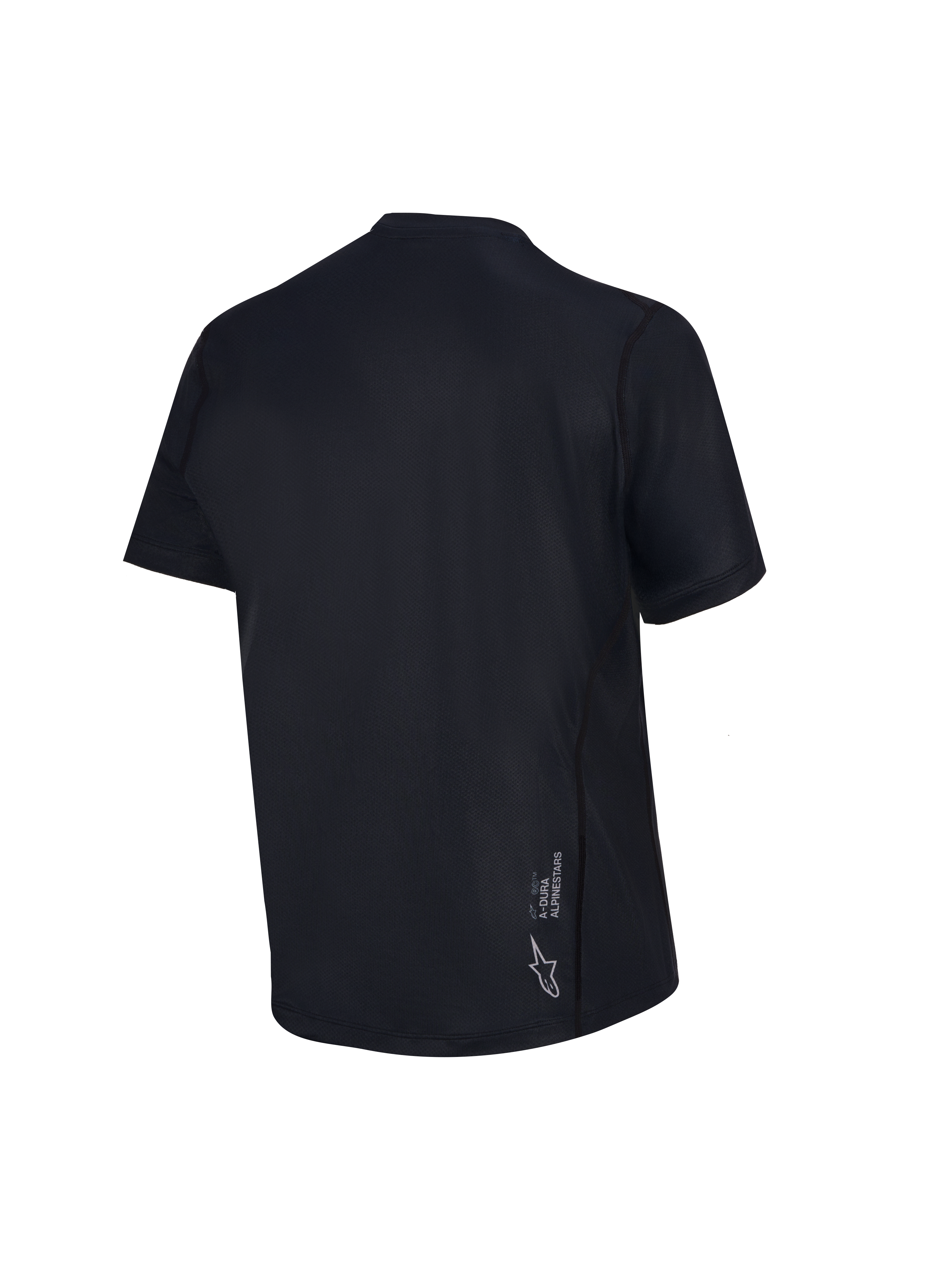 Women's Stella A-Dura Ride Jersey in black, rear view of short-sleeve MTB jersey featuring a white Astars logo.