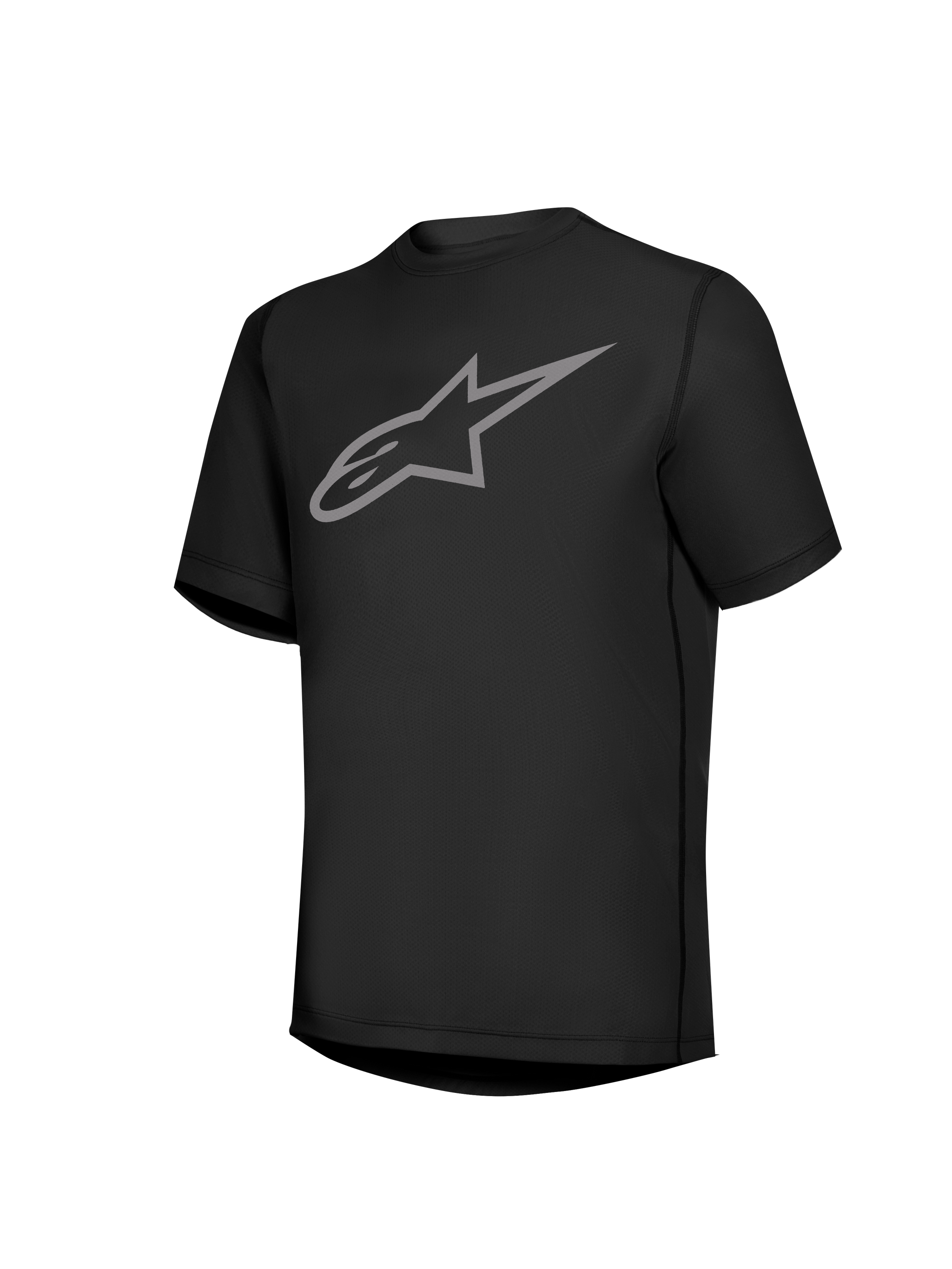 Black Stella A-Dura Ride Short Sleeve Jersey featuring a grey Astars chest logo, performance women's MTB cycling gear.