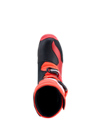 Alpinestars Tech-T Boots, red and black leather trials riding footwear shown from a top-down perspective.