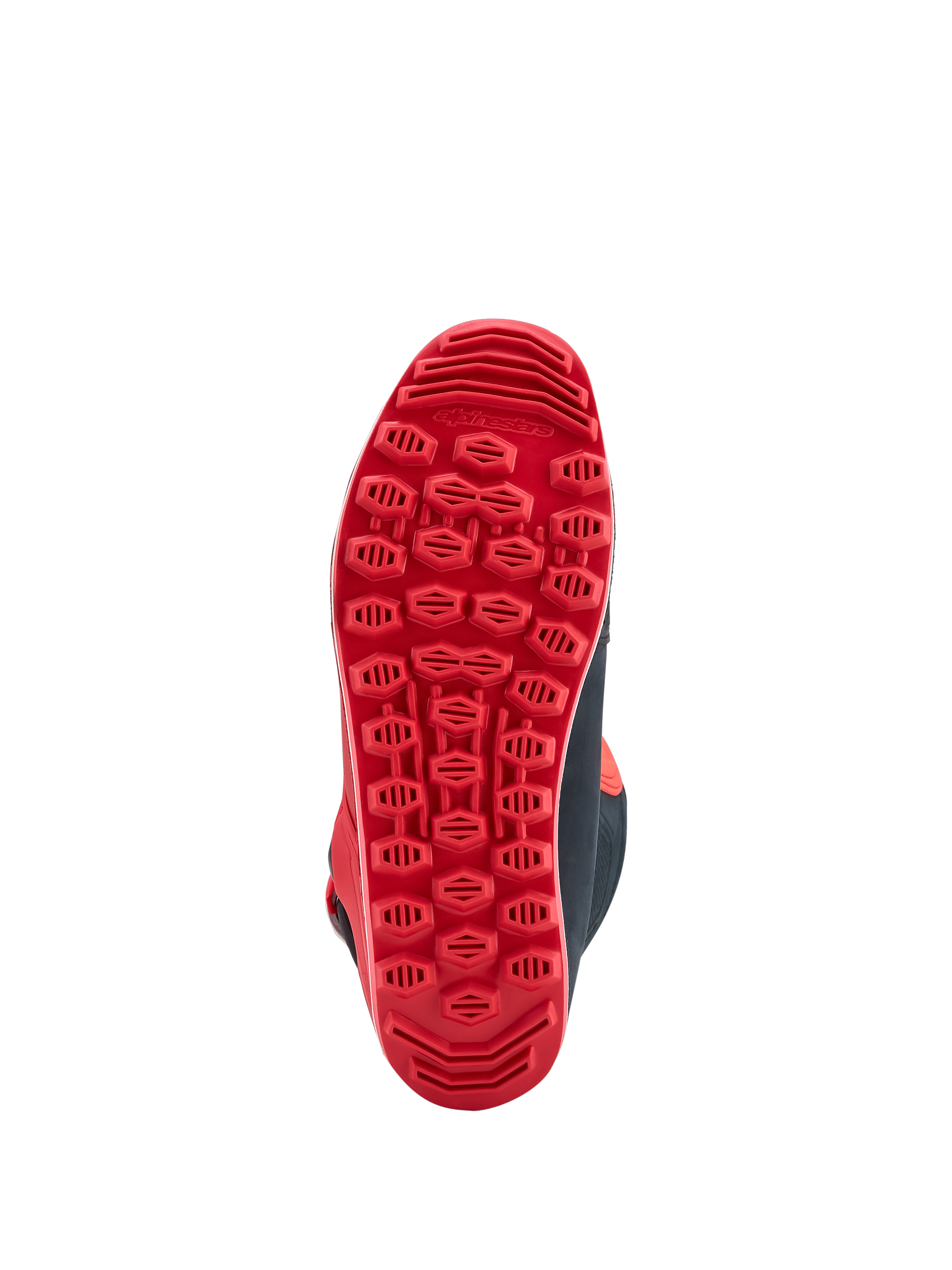 Alpinestars Tech-T Boots, red high-grip trials sole with technical tread for off-road traction and control.
