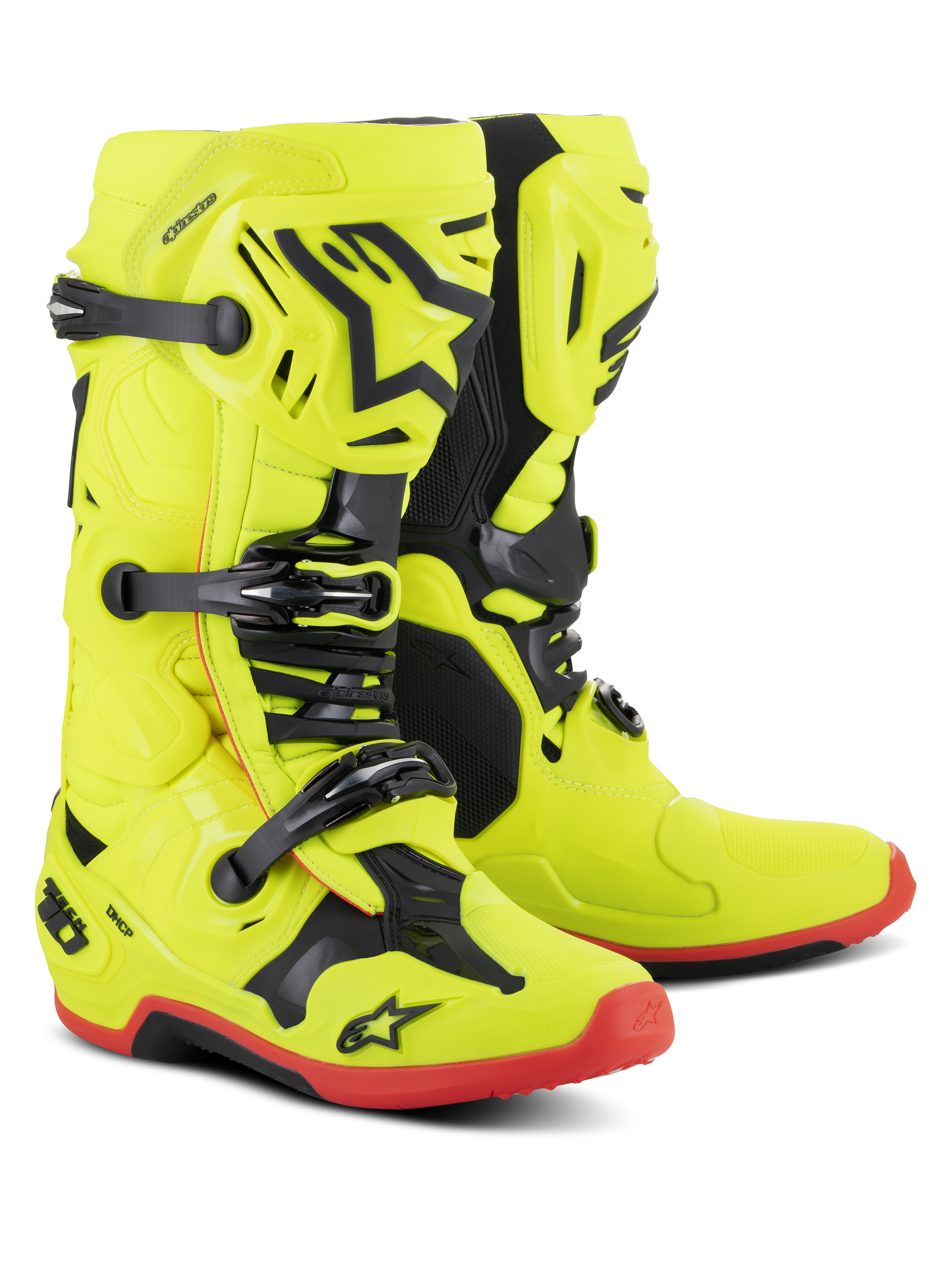 Tech 10 - Yellow Fluo MX Boots | Alpinestars® Tech 10 - Yellow Fluo MX Boots | Alpinestars®
