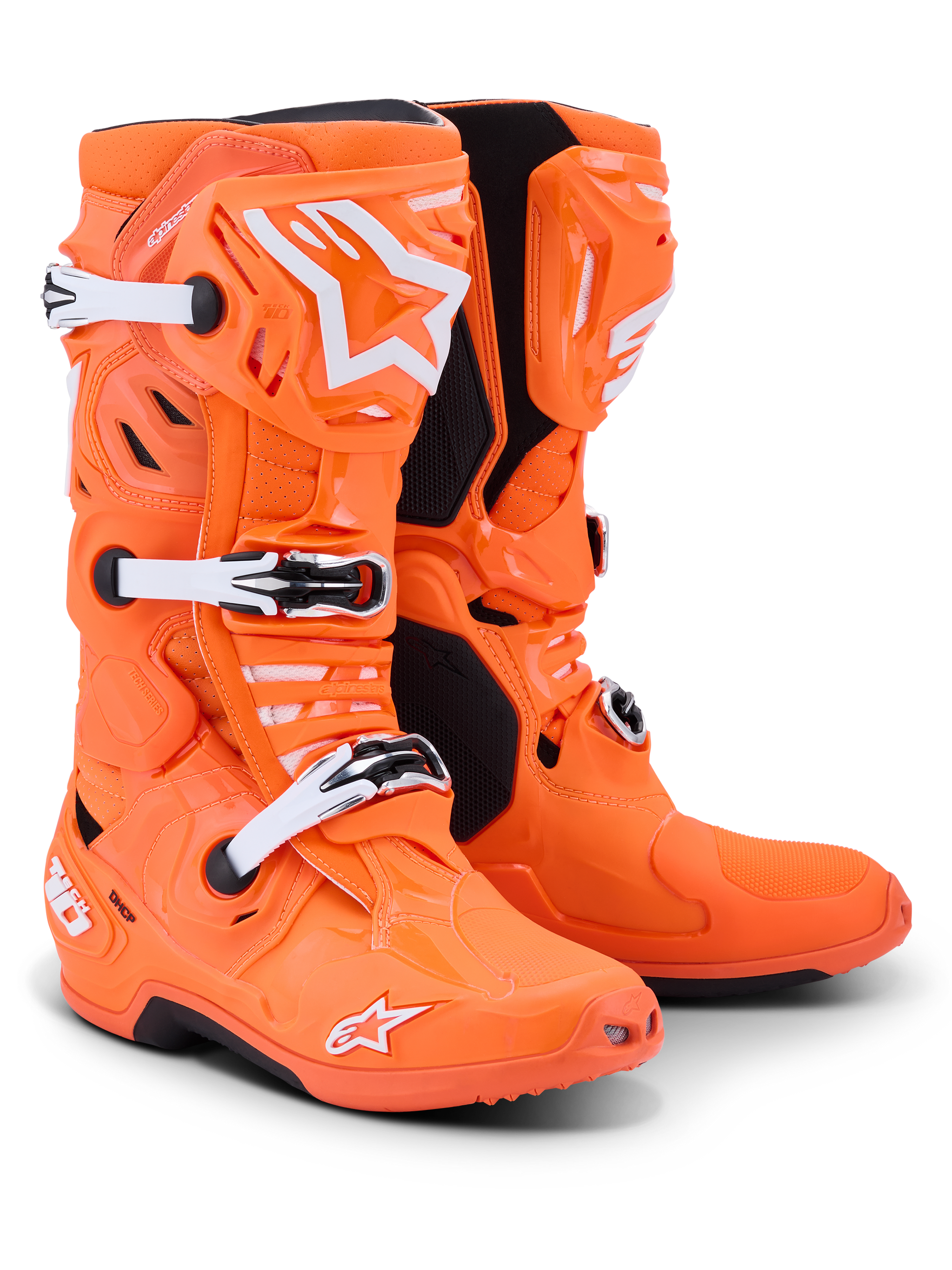 Tech 10 Supervented Boots - Orange MOTOCROSS Footwear