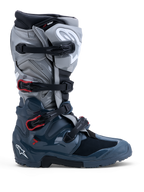 Alpinestars Tech 7 Enduro Drystar Boots, waterproof off-road motorcycle boots, Men's, Dark Gray, Mid Gray, and Red accents.