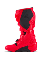 Alpinestars Tech 7 Boots, Motocross Boots, Bright Red, medial side view featuring a large black textured grip panel with Tech 7 branding, TPU protective shell, and adjustable buckle closure system for off-road racing