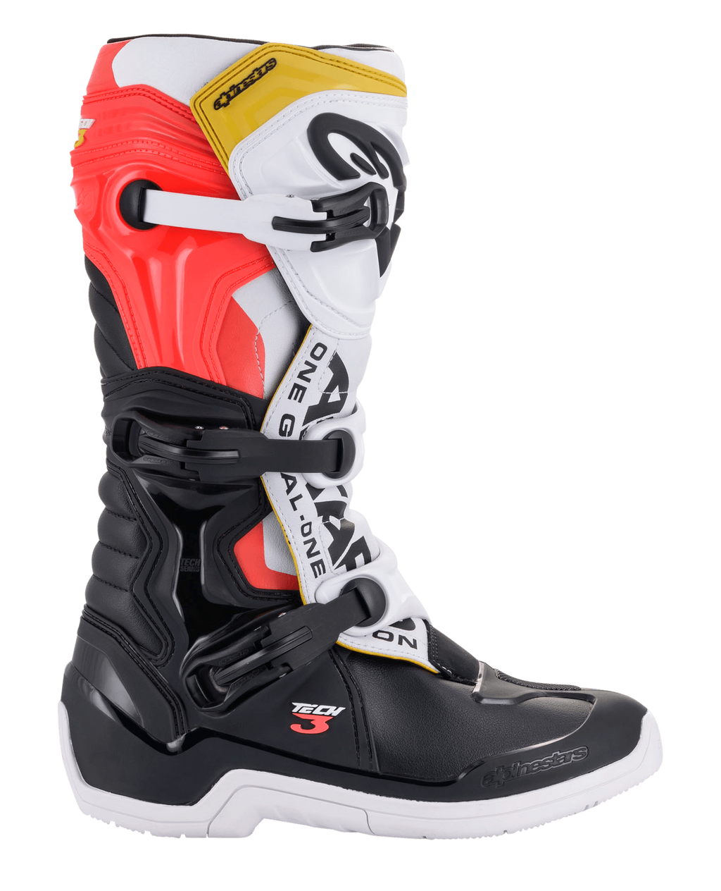 Alpinestars Tech 3 ブーツ レッド/ホワイト/イエロー Tech 3 Boots - BLACK MOTOCROSS Footwear | Alpinestars