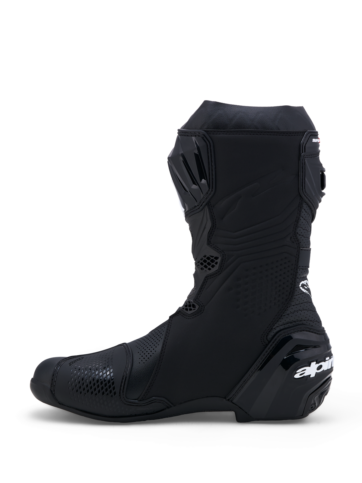 Supertech R Vented - Black Motorcycle Boots | Alpinestars®