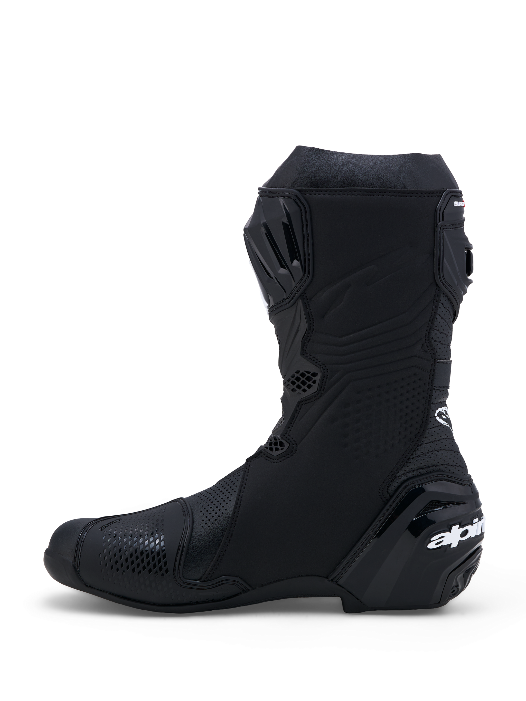 Supertech R Vented - Black Motorcycle Boots | Alpinestars®