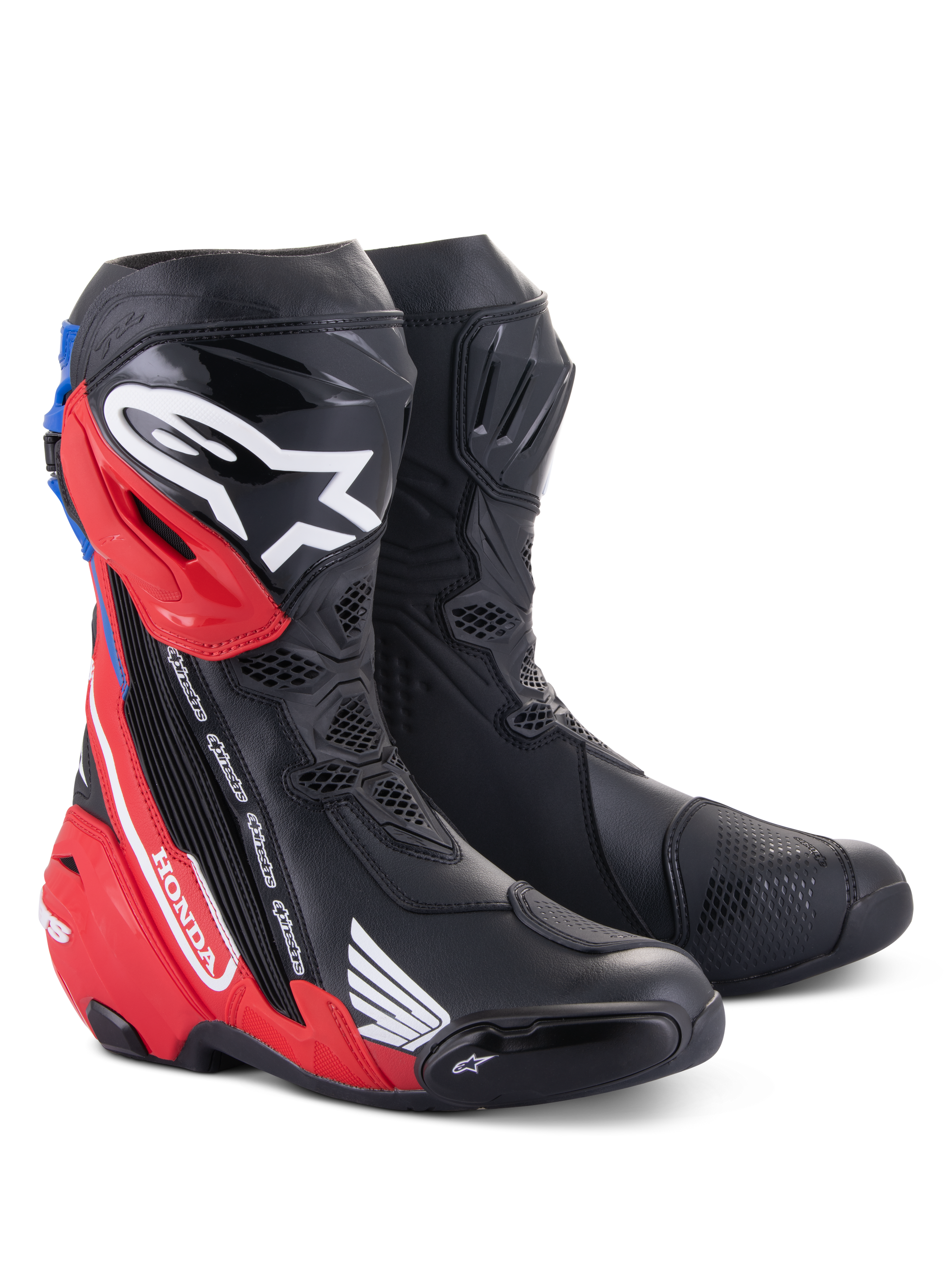 Honda Supertech R - Black Motorcycle Boots | Alpinestars® Honda Supertech R - Black Motorcycle Boots | Alpinestars®