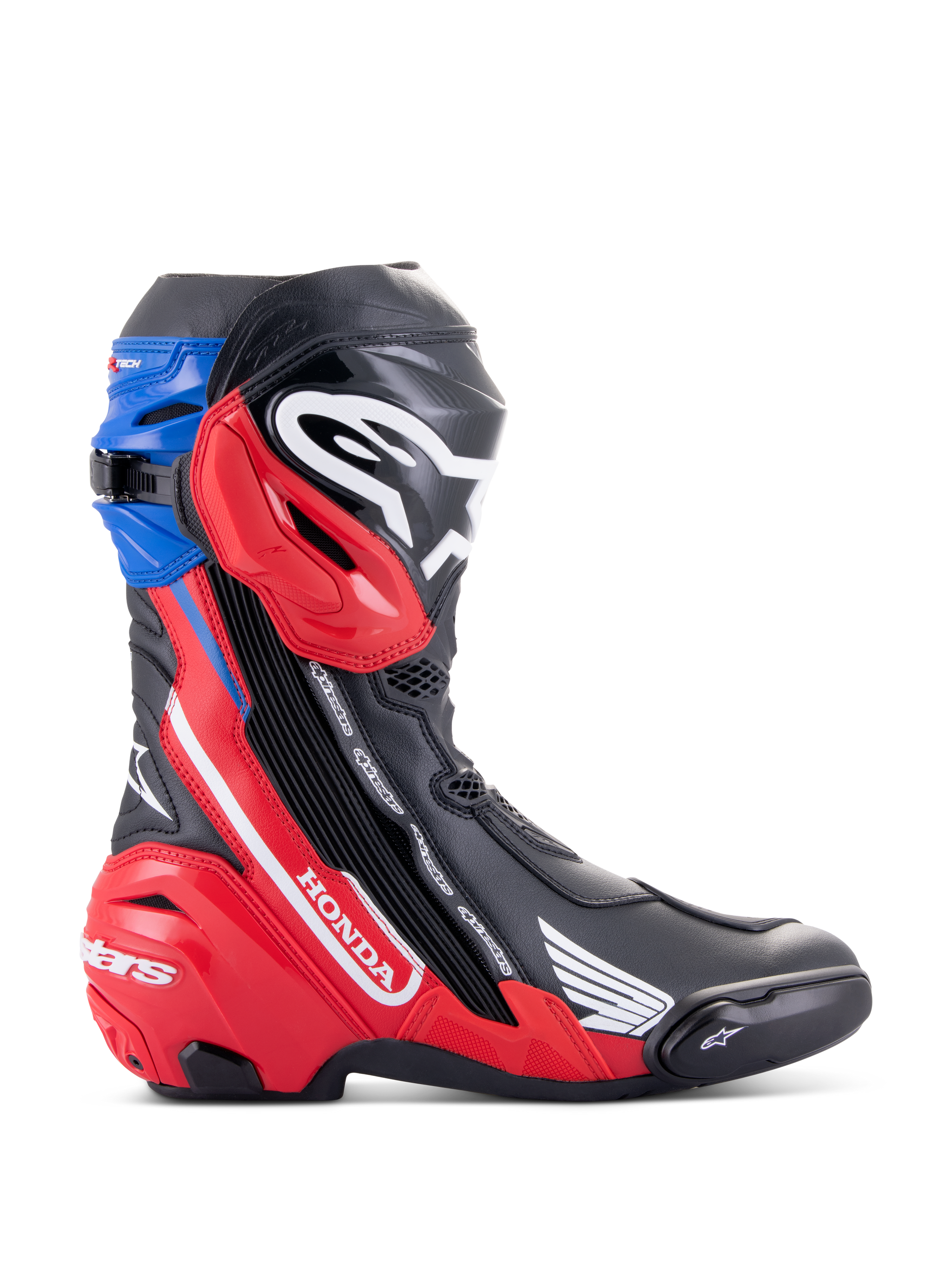 Honda Supertech R - Black Motorcycle Boots | Alpinestars® Honda Supertech R - Black Motorcycle Boots | Alpinestars®