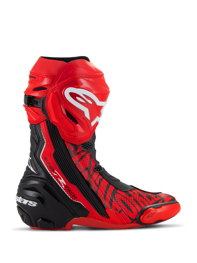 Supertech R LE Pecco Bagnaia Vented - Red Motorcycle Boots | Alpinestars®