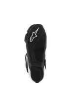 Alpinestars SMX-6 V3 Boots, bottom view of the sole, black rubber with textured grip pattern, featuring a white Alpinestars star logo, performance motorcycle footwear
