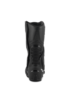 Alpinestars SMX-6 V3 Drystar® Boots, Performance Riding Boots, Black, rear view featuring TPU heel protector and back calf bridge with mesh detail, white logo on heel