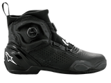 Alpinestars SP-2 Riding Shoes, Sport Motorcycle Riding Shoes, Black, featuring BOA speed closure system, perforated microfiber construction, white Astar logo on the heel, sleek profile for road riding