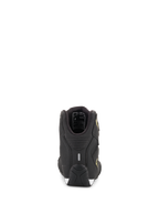 Alpinestars Sektor Shoes, Motorcycle Riding Shoes, Black and Yellow Fluo, rear view showing the heel with reflective strip and inner lining details, textured performance sole