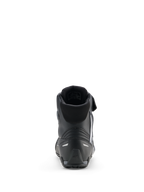 Alpinestars Faster-4 Drystar® Shoes, Motorcycle Riding Shoes, Black Cool Gray White, rear view showing padded collar, reinforced heel with reflective accents, and textured rubber sole for sport performance.
