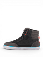 Alpinestars J-6 Waterproof Canvas riding shoes in gray and black for urban motorcycling with CE certified protection.