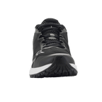 Alpinestars Meta Road V2 Shoes, Sportswear Shoes, Black and White, front view featuring breathable mesh construction, white midsole, and Alpinestars logo on the side and toe, lightweight motorsport-inspired workwear