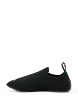 Alpinestars Tech Gaming Shoes, Sim Racing Footwear, Black, seamless knitted stretch upper, ultra-thin rubber outsole, rear pull tab with red detail, lightweight sock-like design for simulator racing performance
