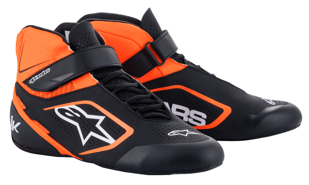Tech-1 K V2 - Black Orange Karting Shoes | Alpinestars®
