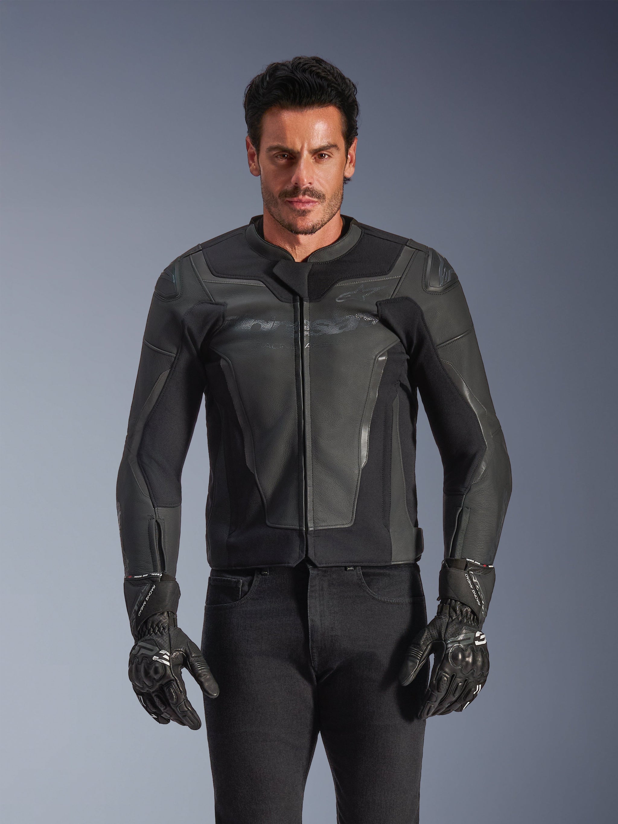 GP Force V2 Leather Jacket Black RACING/SPORT Jackets